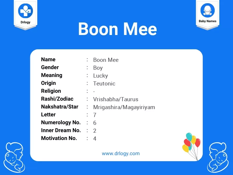 Boon Mee Name Meaning